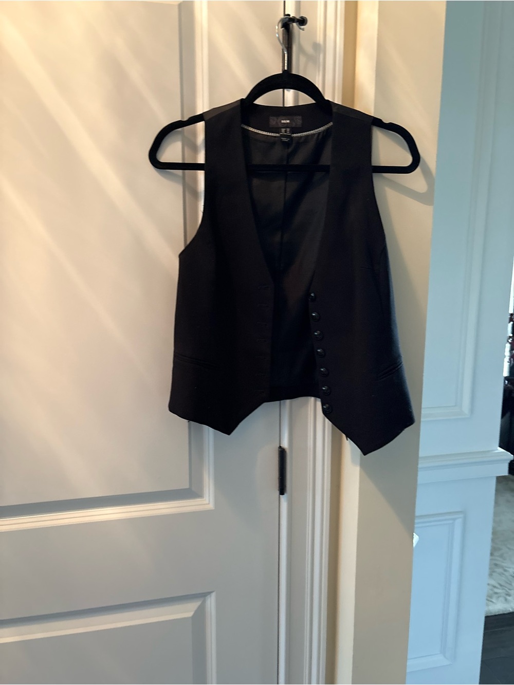 H&M Black Women's Vest with Subtle Texture